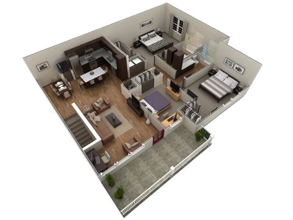 Floor Plan - 3 BR Grand Overlook
