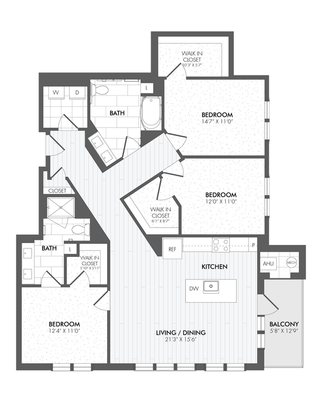 Floor Plan - 3 Bed/2 Bath-G4a