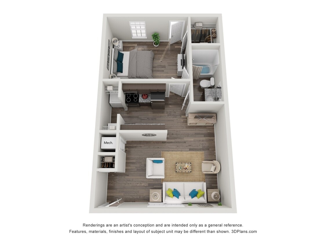 Floor Plan - 1 Bedroom