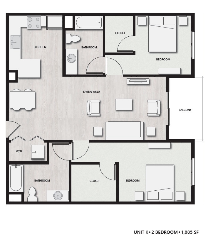 Floor Plan - 984 Broadway #308 UNFURNISHED