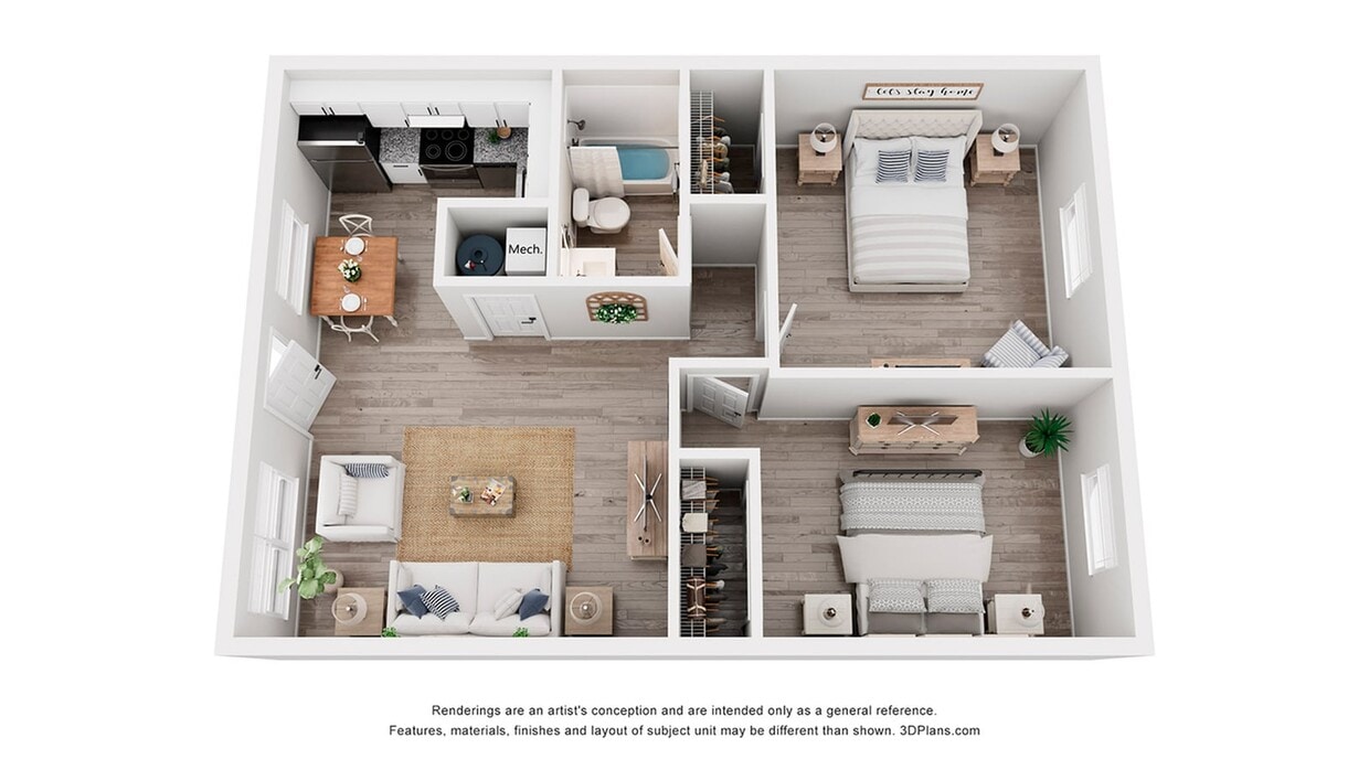 San Marco_B1_R - 2 Bedroom 1 Bath