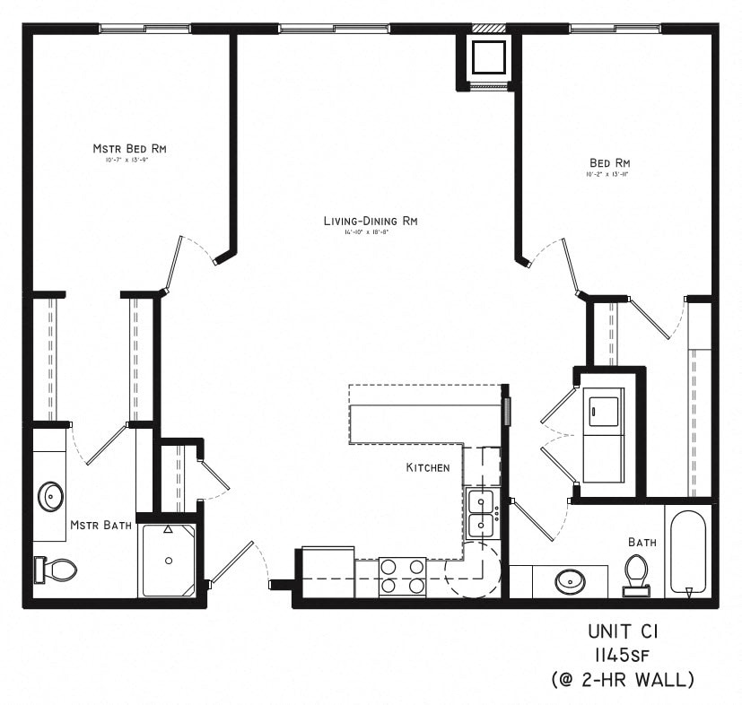 Floor Plan - Two Bedroom