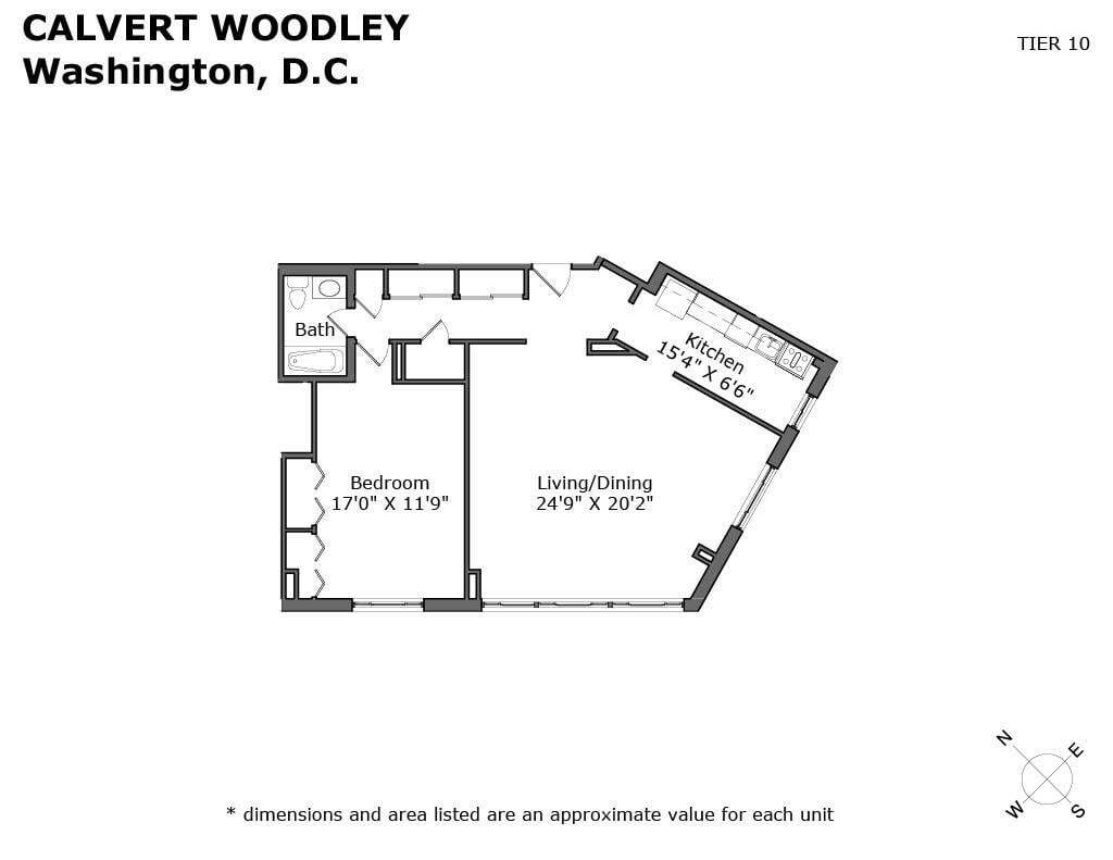 Floor Plan - One Bedroom