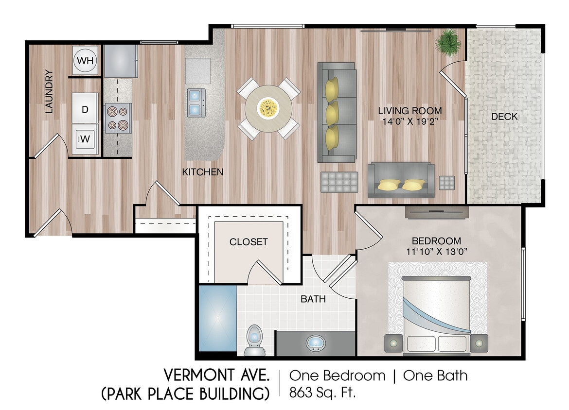 863 Square Feet - Vermont Ave (Parkside Building)