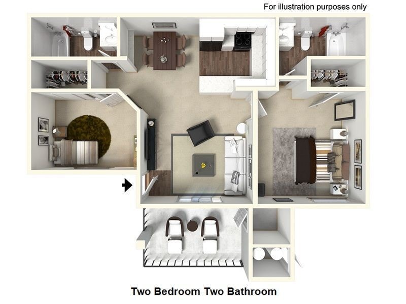 2+2 - 2 Bedroom 2 Bathroom