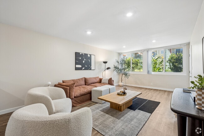 1BR, 1BA - 800SF - Living Room - The Reserve at Warner Center