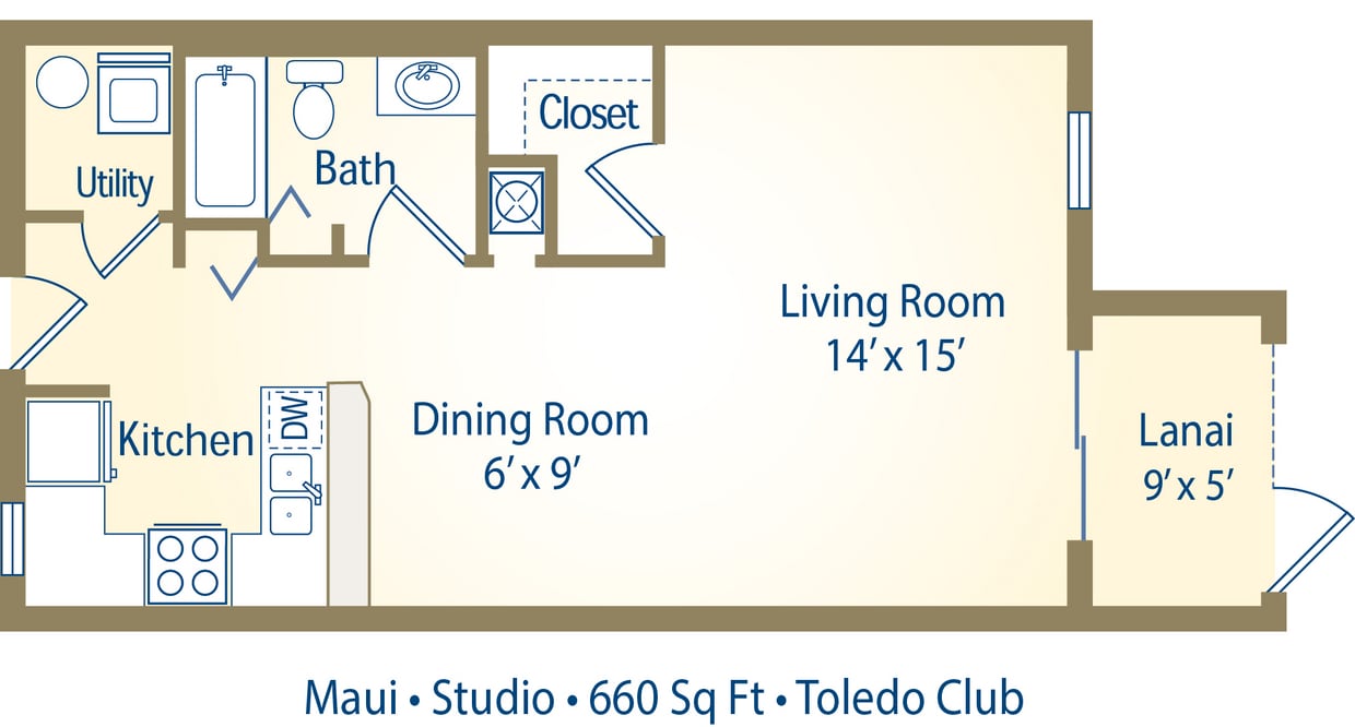 S3 Maui-0x1-660-ToledoClub.jpg - S3_Maui - Studio, One Bathroom