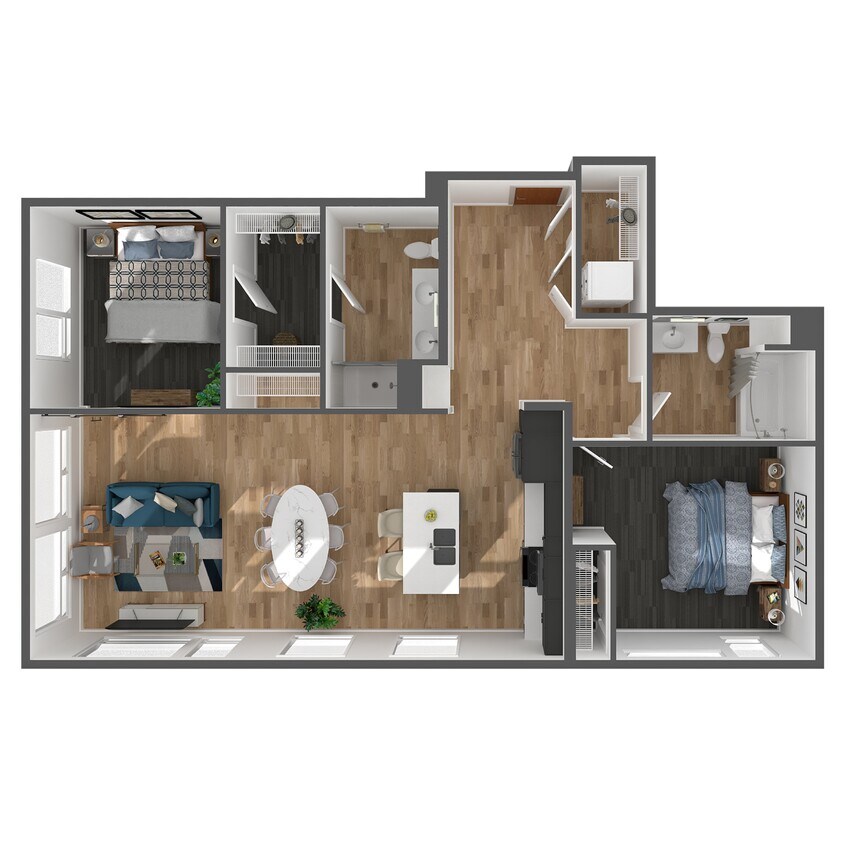 Floor Plan - 2 Bed/2 Bath-B4.2