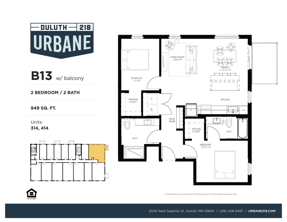 Floor Plan - B13-2Bed/2Bath Income Restricted-80%(B)