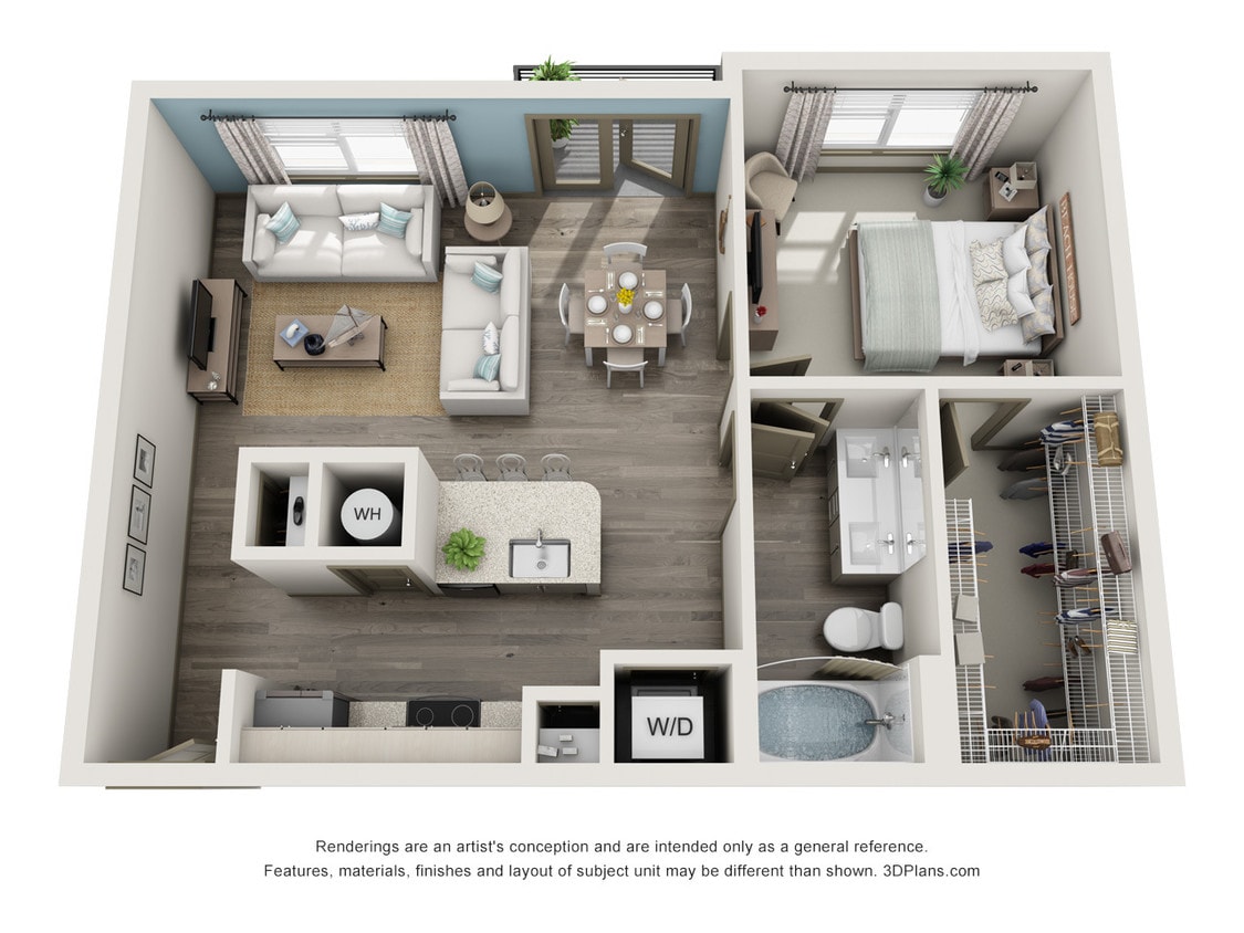 Marina Bend At Clear Creek - A2.3 - 1 Beds - 1 Baths - 764 Sq. ft. - A2.3