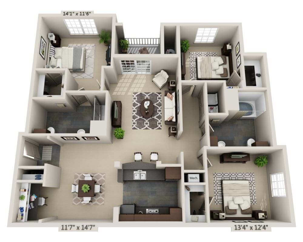 Floor Plan - Plan Ga (C2B)