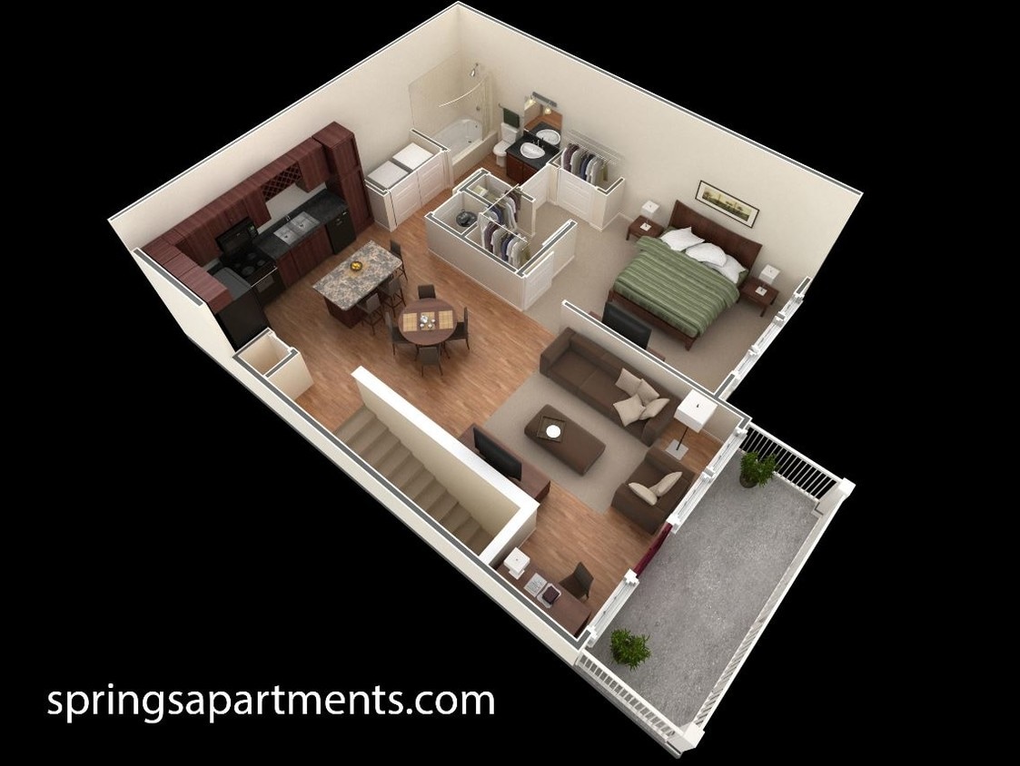 Floor Plan - 1 BR Designer Overlook