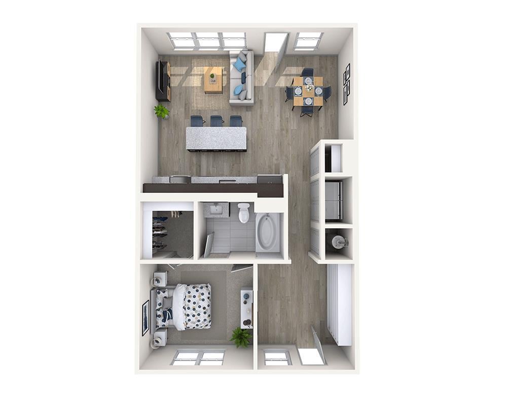 Floor Plan - One Bedroom A1M