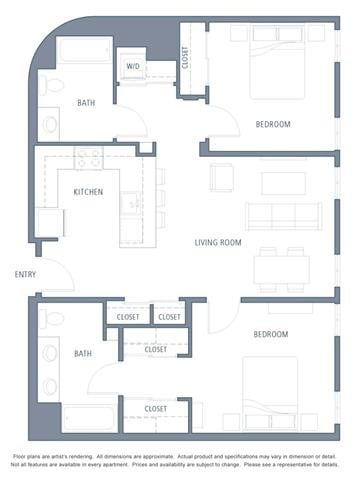 Floor Plan - 1060 2B2B
