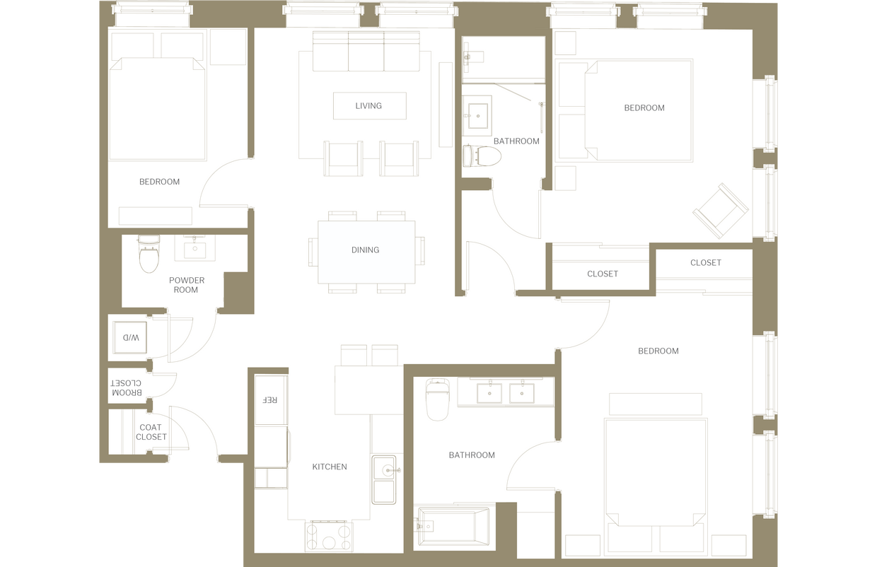 Floor Plan - Three Bedroom A