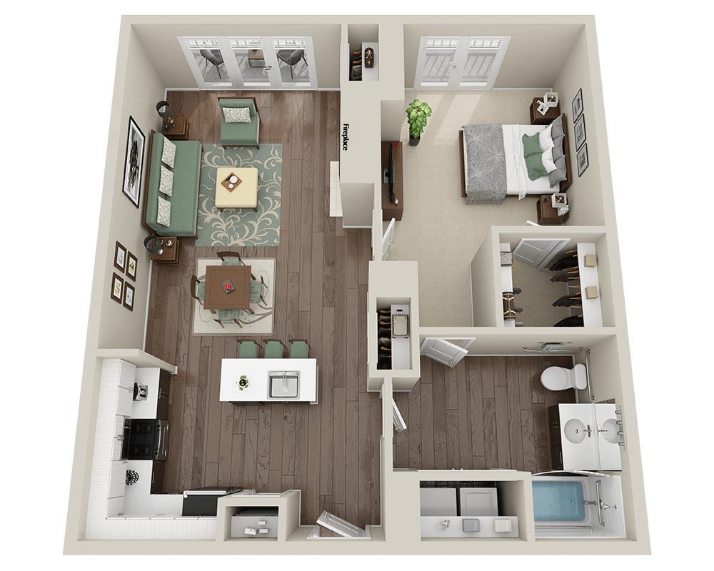Floor Plan - One Bedroom A1N