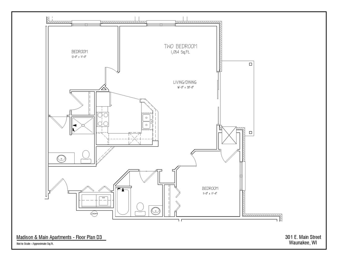 Floor Plan - 2Bed/2Bath D3