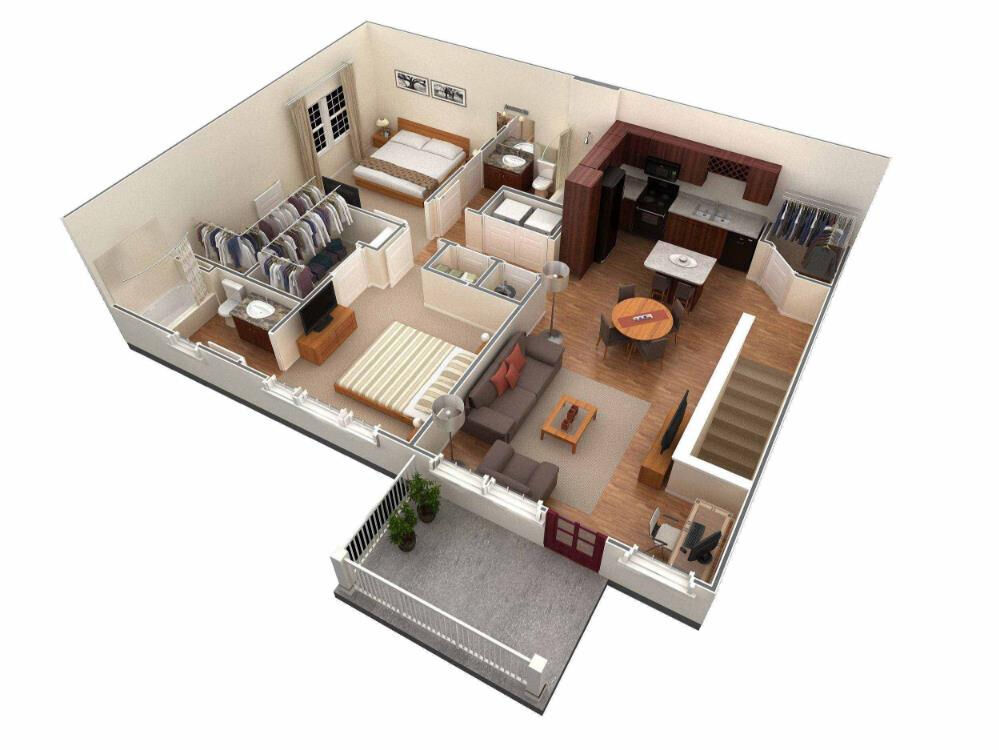 Floor Plan - 2 BR Designer Overlook