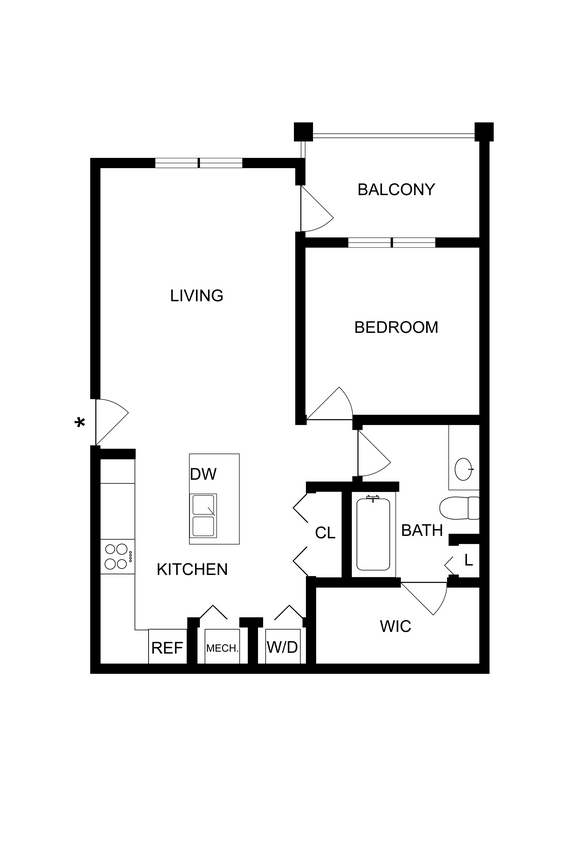 Harper Place at Bees Ferry - A1A Floorplan - A1A