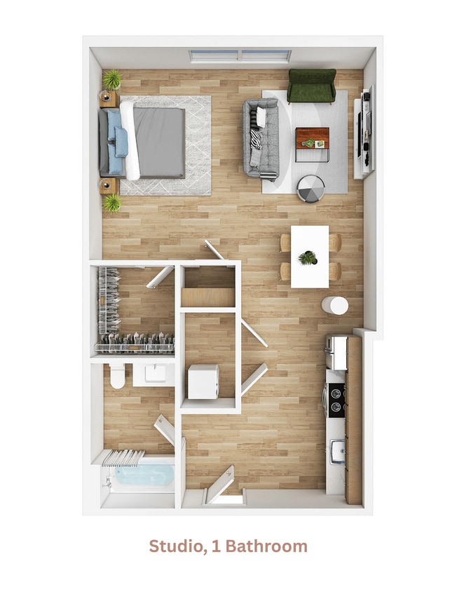 Floor Plan - Studio 1 Bedroom
