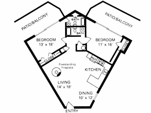 2 Bedroom, 2 Bath Beehive - 2 Bedroom