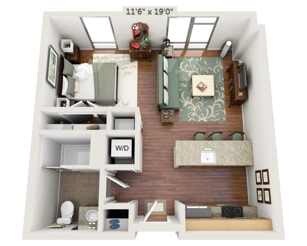 Floor Plan - Studio E1B
