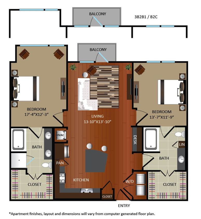 Floor Plan - 3B2B