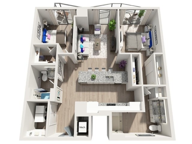 B6PH | 2x2 | 1240 sq ft - B6PH