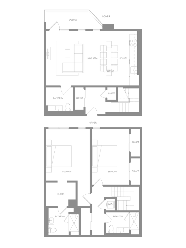 Floor Plan - Alta Townhome 2 Bedroom 2.5B B