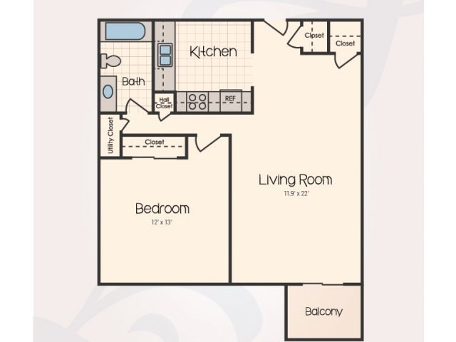 A - Apex - One Bedroom One Bath
