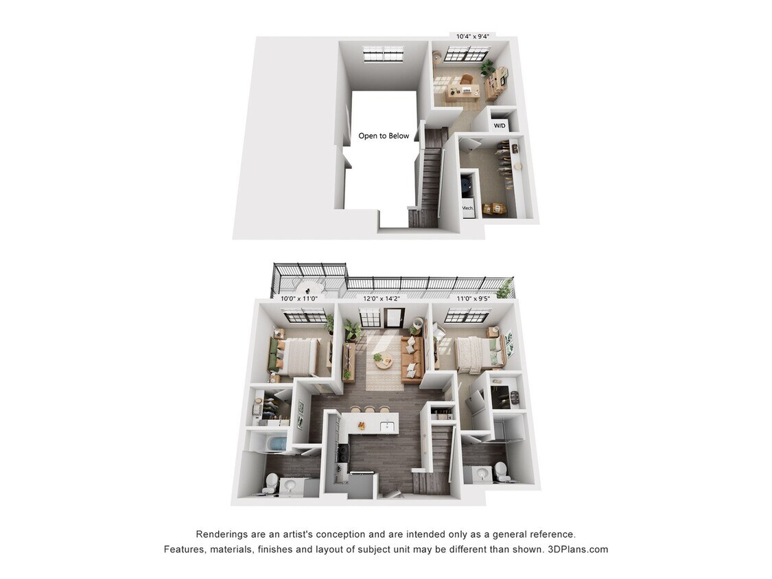 2-Bedroom 2-Bath w/ Loft | 1,319 sqft - 2-Bedroom 2-Bath w/ Loft | 1,319 sqft