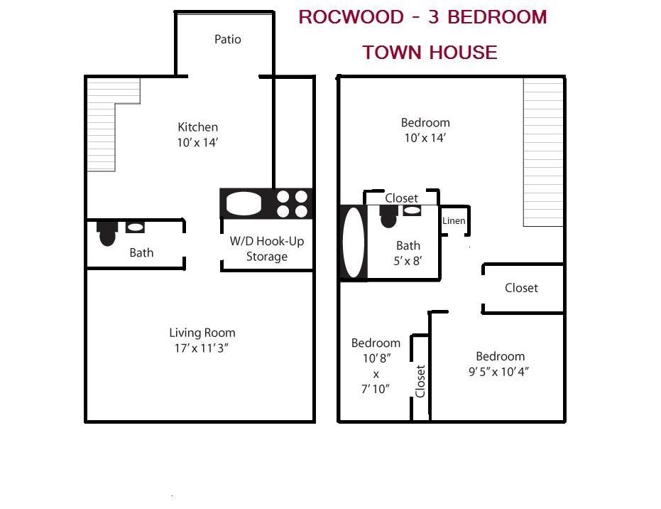 3BR/2BA - 3BR Units