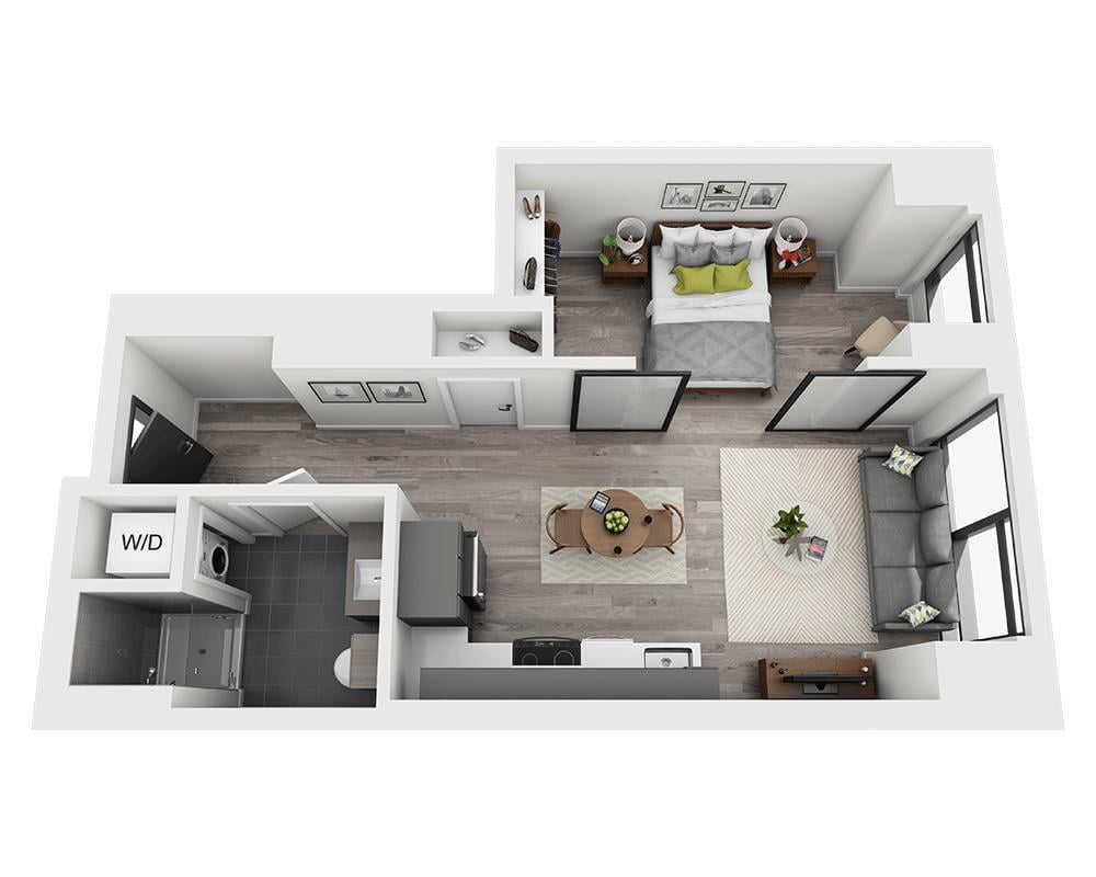 Floor Plan - Studio E1AJ