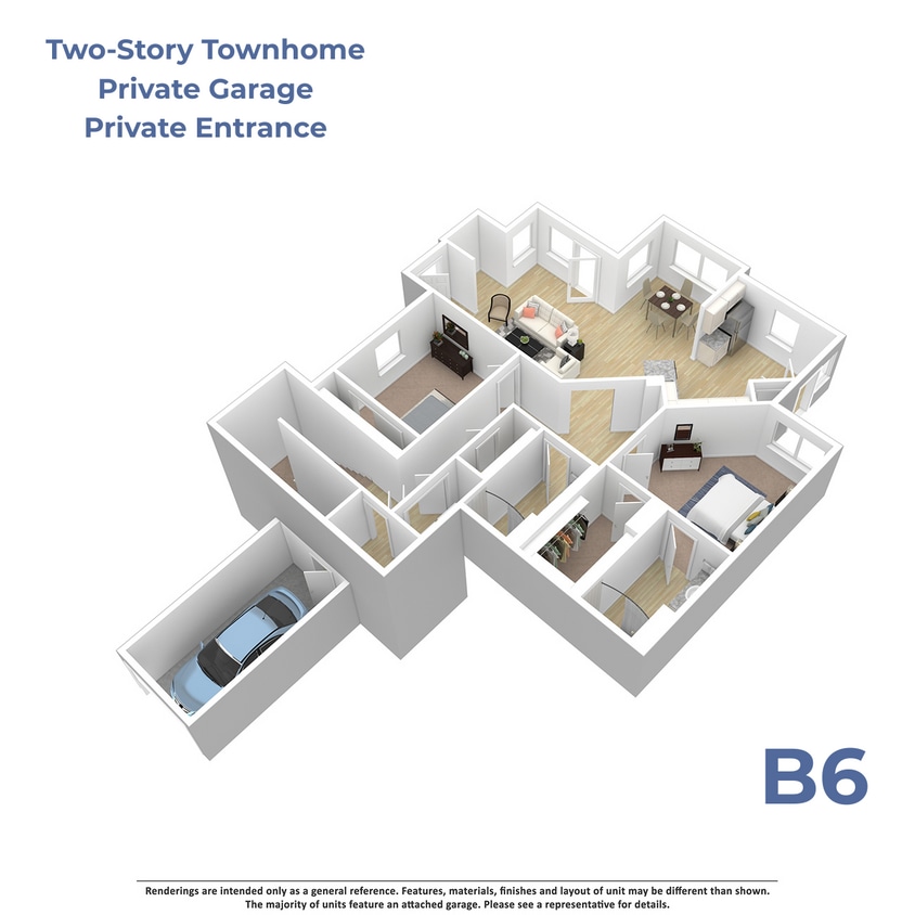 Floor Plan - B6 w/attached garage