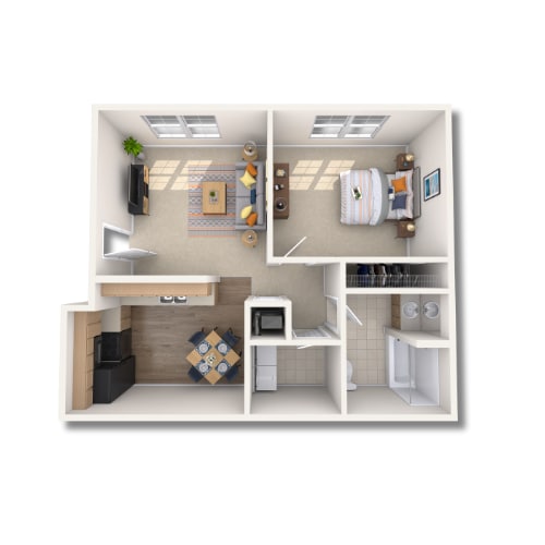 1AX - 685 SQ.FT - 1AX (Fully Renovated)