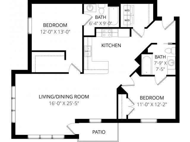 Floor Plan - E.1 2x2