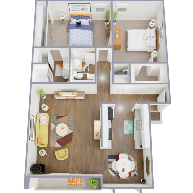 2BR_Overhead_786964.png - Remodeled 2x2
