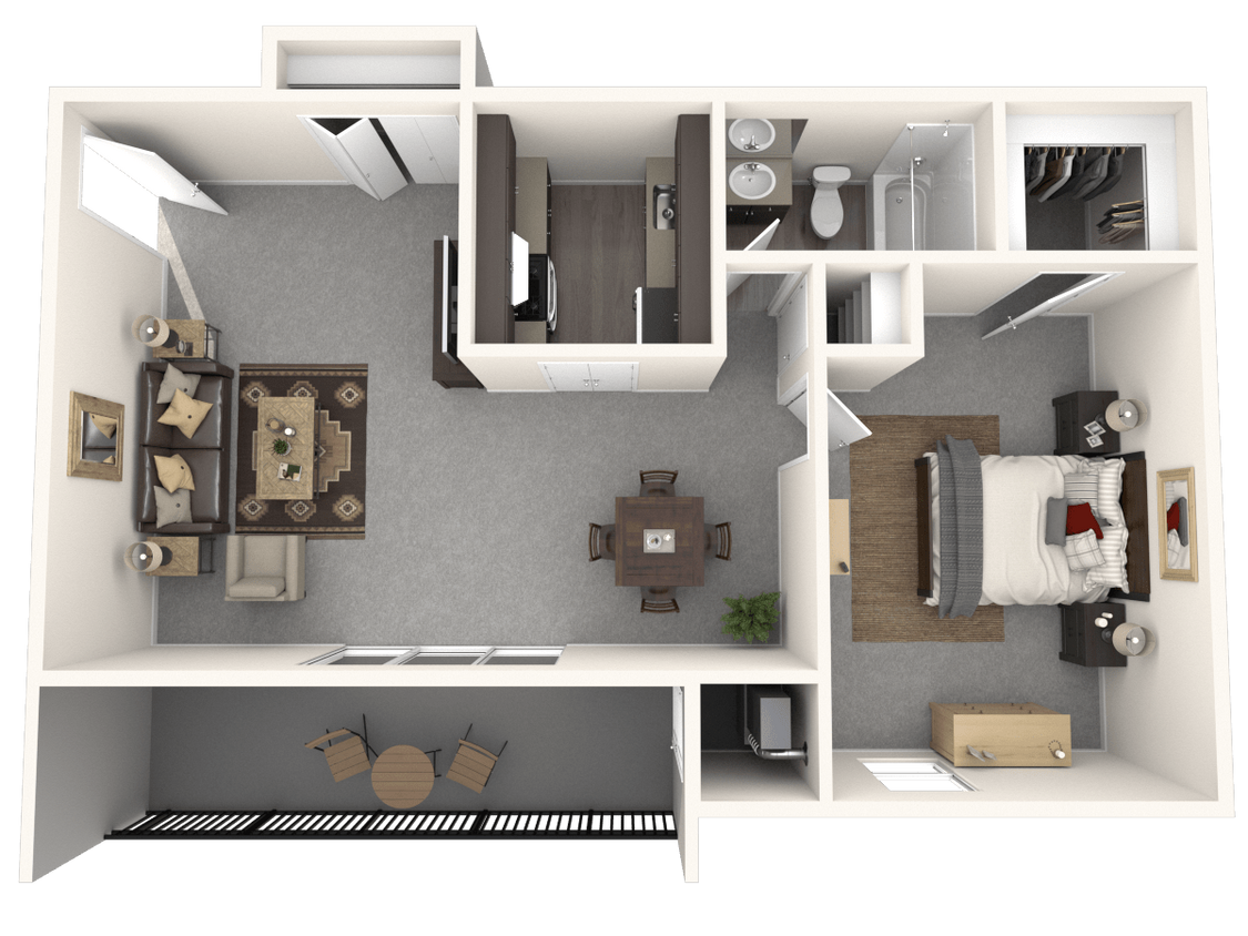 Floor Plan - 1 Bedroom B