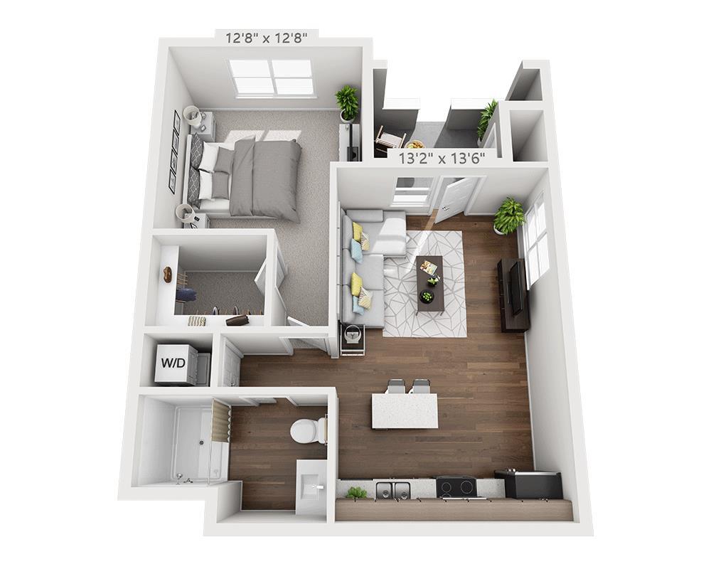 Floor Plan - One Bedroom A1C