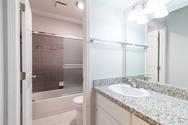 Guest Bathroom Grey Tone - Eastwood Apartments