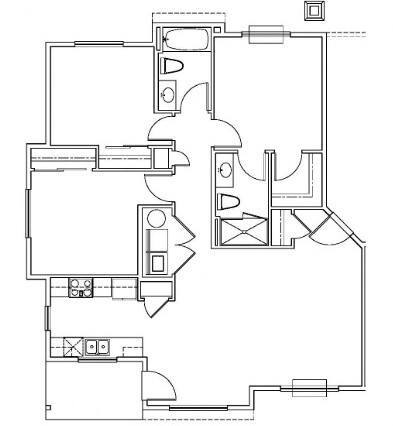 Floor Plan - Three Bedroom Two Bath