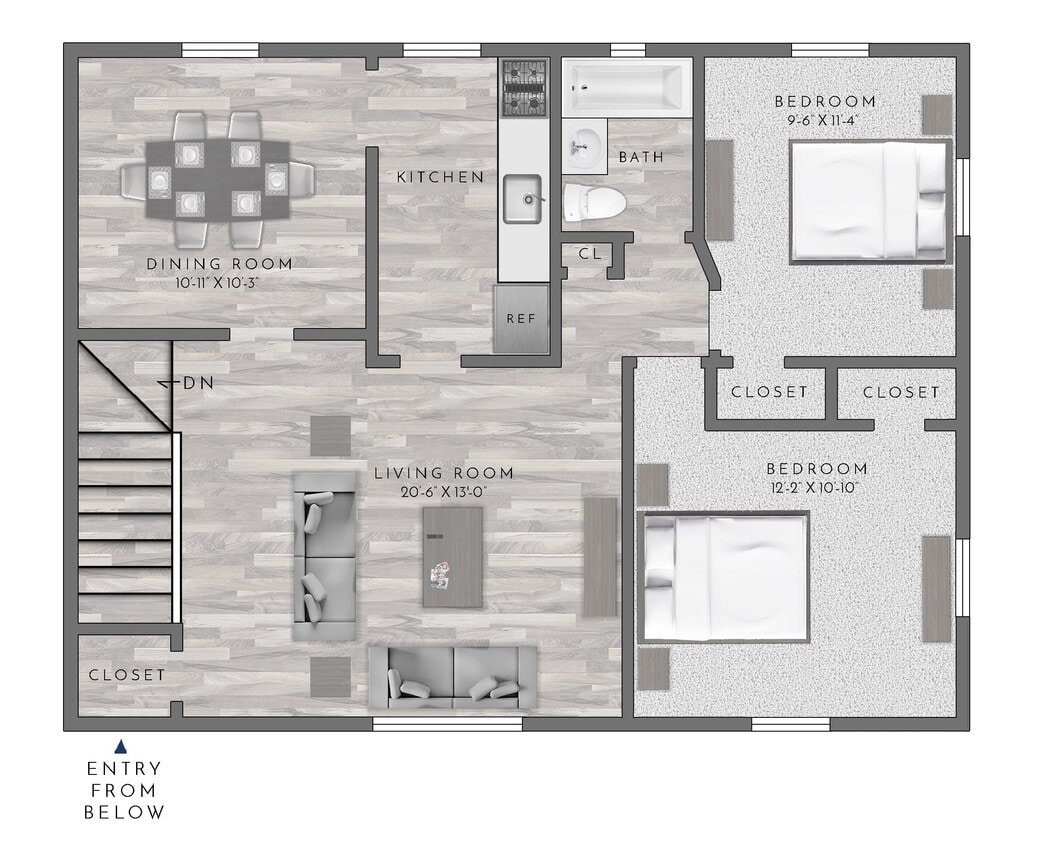 Floor Plan - B1 - 2x1