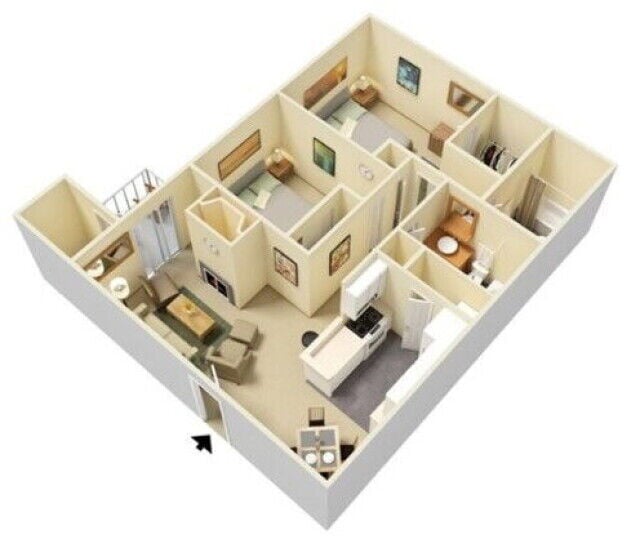 Floor Plan - 1x1 RB