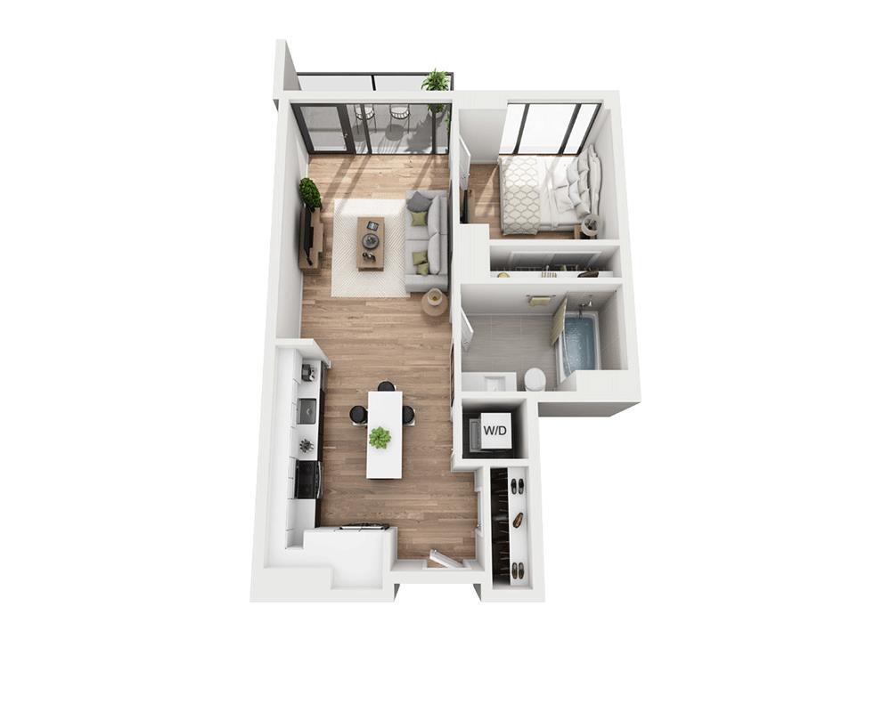Floor Plan - One Bedroom A1A