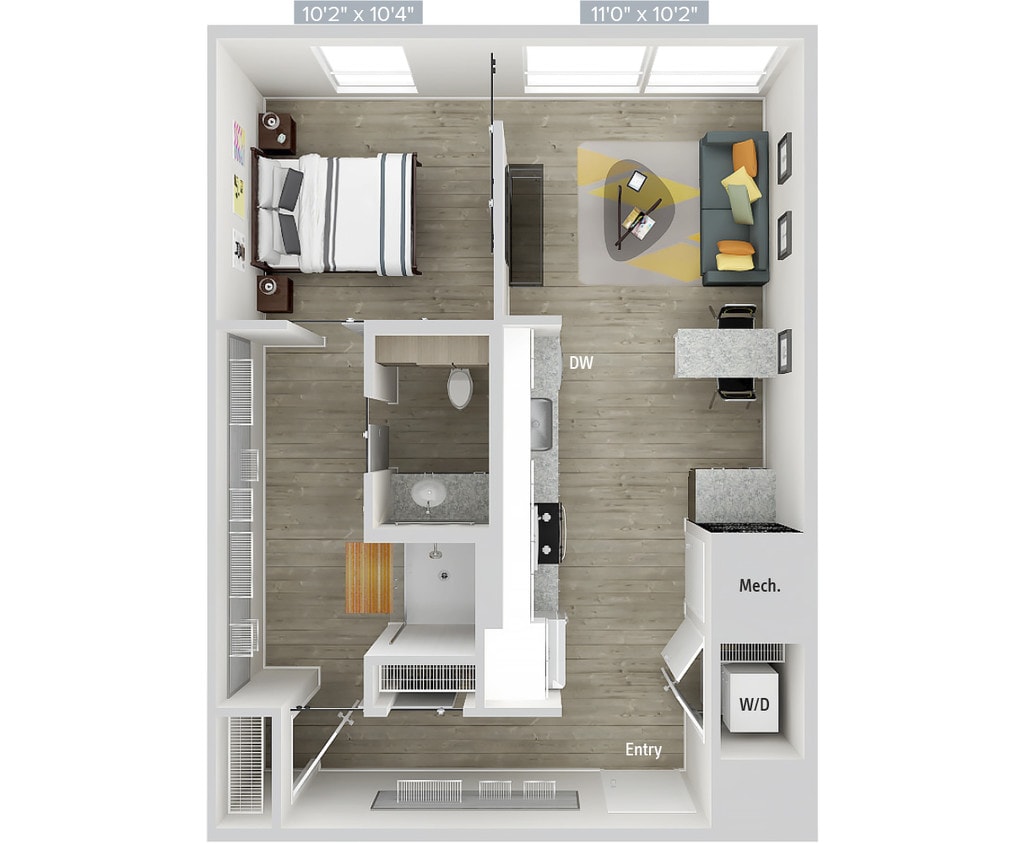 Floor Plan - A3-668SF-Apt209