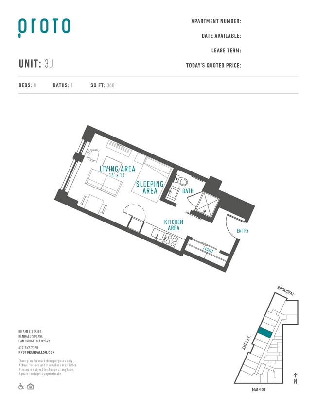 Floor Plan - Studio-3J