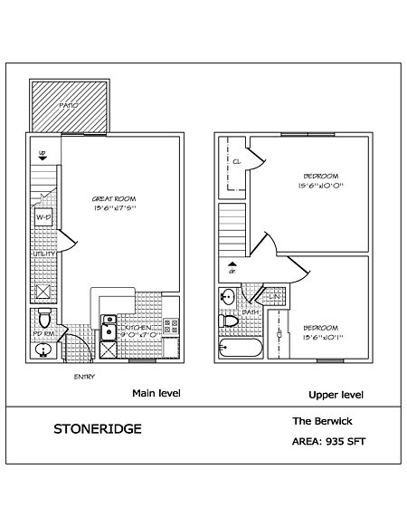 The Berwick - 2 Bed 1.5 BathStoneridge Apartments