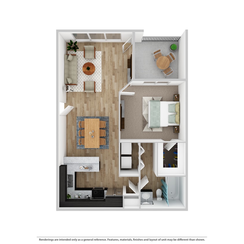Floor Plan - 1x1 Medium