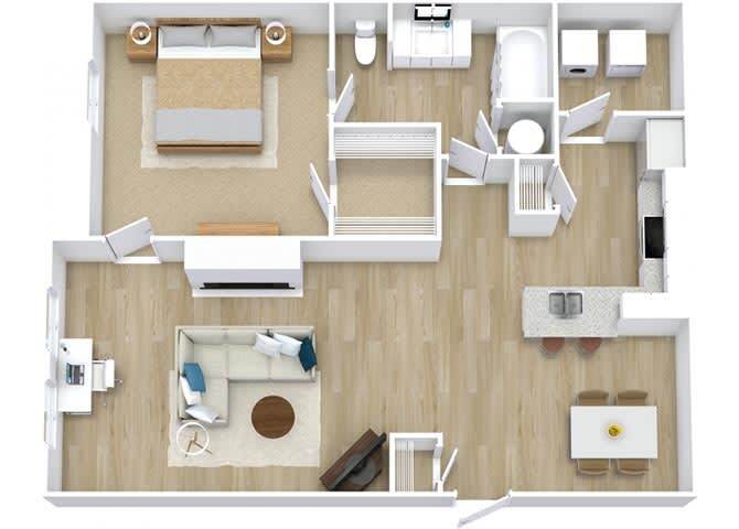 Floor Plan - One Bedroom Suite