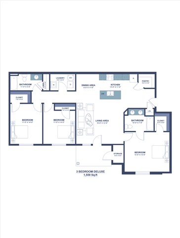 Floor Plan - Three Bedroom Large